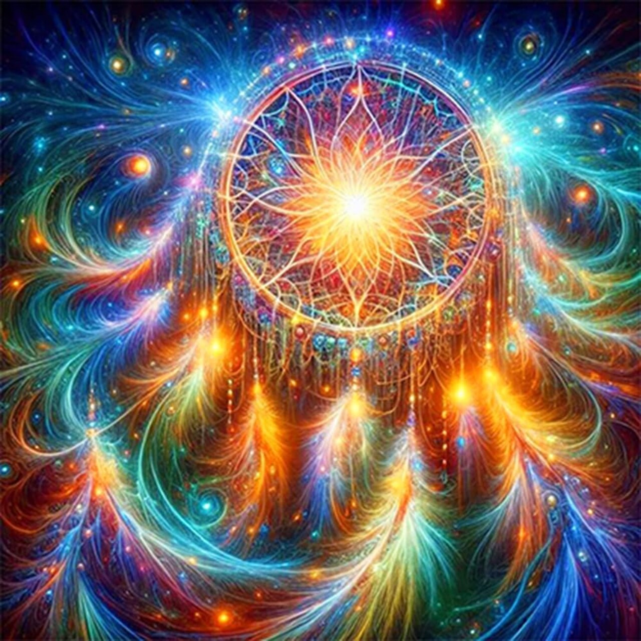 Diamond Painting Kits for Adults, 5D DIY Diamond Art Kits for Beginners Round Full Drill Diamond Painting for Home Wall Decoration Gift 12×12inch, Dreamcatcher
